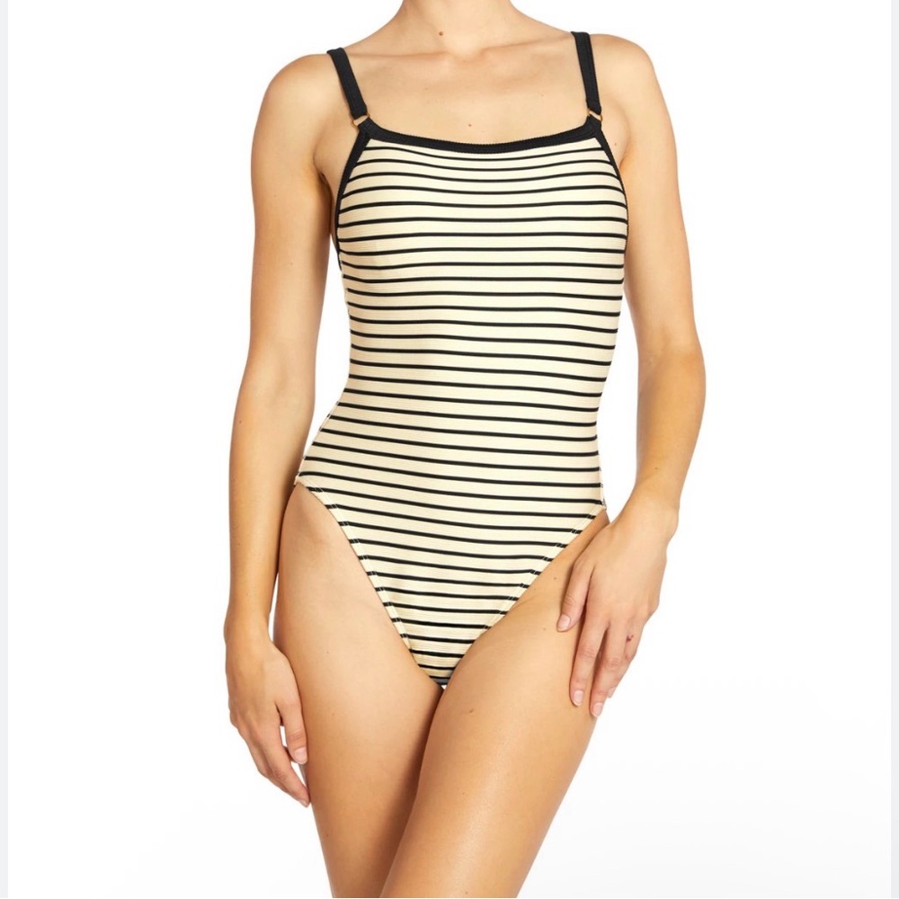 ROBIN PICCONE Square Neck One Piece Swimsuit